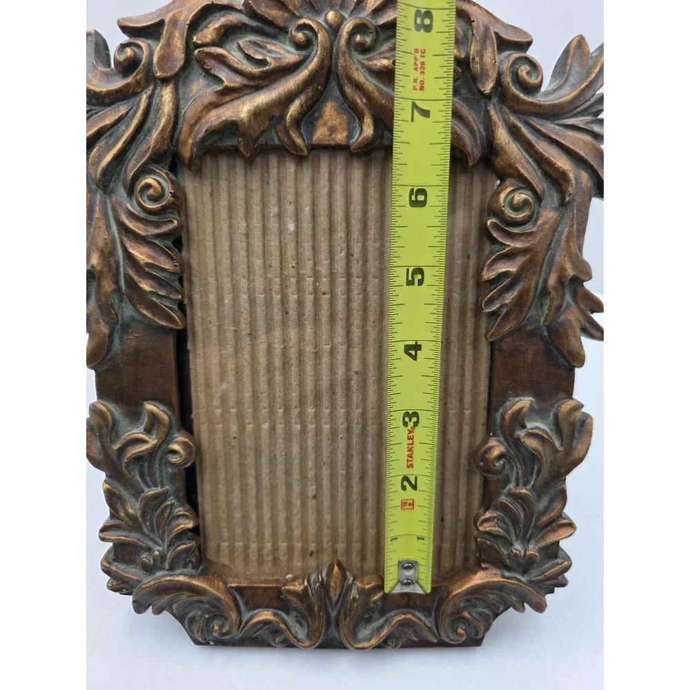 Ornate‎ Resin Picture Frame Bronze Gold Tone 8x10 Holds 4x6.5 Photo Portrait